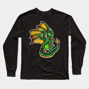 Discover Our Enchanting Green Baby Dragon! Long Sleeve T-Shirt